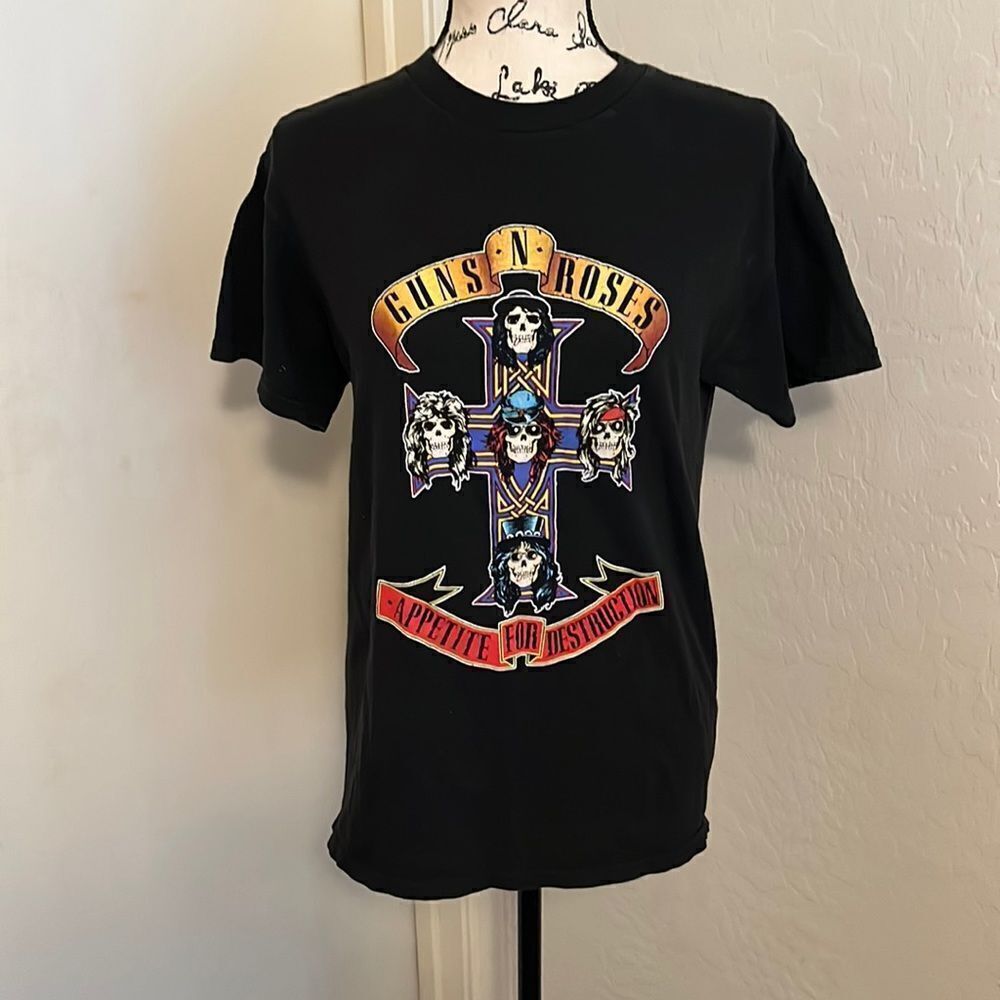 Guns & Roses Black Appetite For Destruction Graphic Shirt